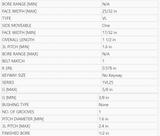 MVL25, Maska, Adjustable Pulleys, O.D 2.5'', 1VL25, BROWNING, MULTI BORE I.D