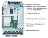 E-VFD037E43A, E-VFD055E43A, E-VFD075E23A, E-VFD110E23A, 