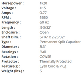 SS370, Omnidrive, .5Hp, 1550 Rpm, 115 Volts, Enclosure:Open,
