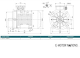 MTP112MA4D-B35-01, 5.5 Hp,1800 Rpm,GR3-AL-TF-112LB35-3D,230/460V,3Ph,Frame:112M,B35,Premium