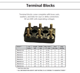 Electric Motor, Connection Terminal Block, 315 Amps, Length 165 MM, width 105 MM, Stud Dia 16 MM - ACCESSORIES MOTORS & PARTS - E-Motor Nations - electric motors - [product_tags]- motor electric - moteur électrique - moteurs - drive - replacement - venmar - hvac - méchoui - capacitor - condensateur - fan